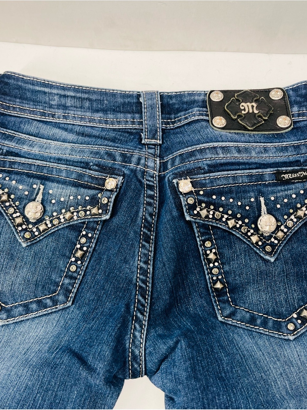 Miss Me Blue Embellished Boot Cut Jeans